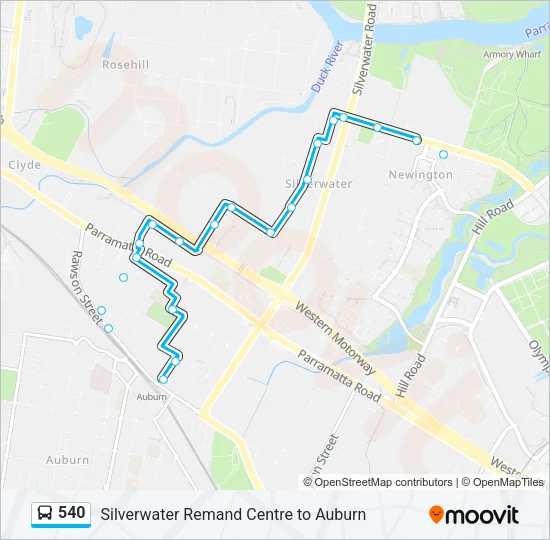 540 Bus Line Map