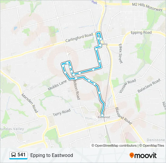 541 Bus Line Map