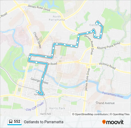 552 Bus Line Map