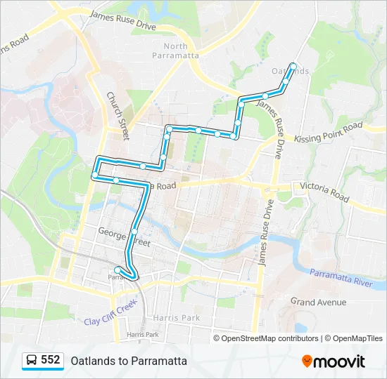 552 Bus Line Map