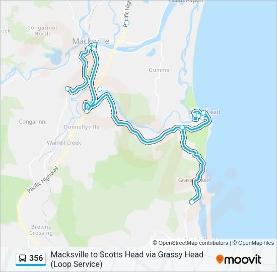 356 Bus Line Map