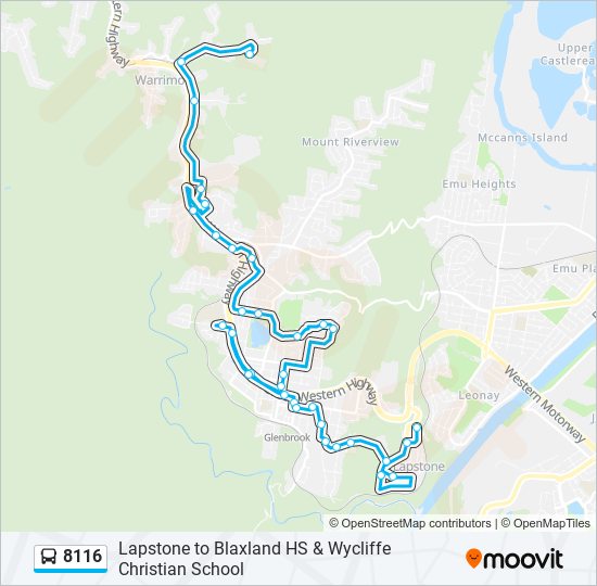 Mapa de 8116 de autobús