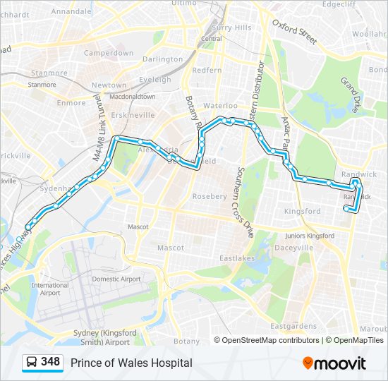 348 bus Line Map