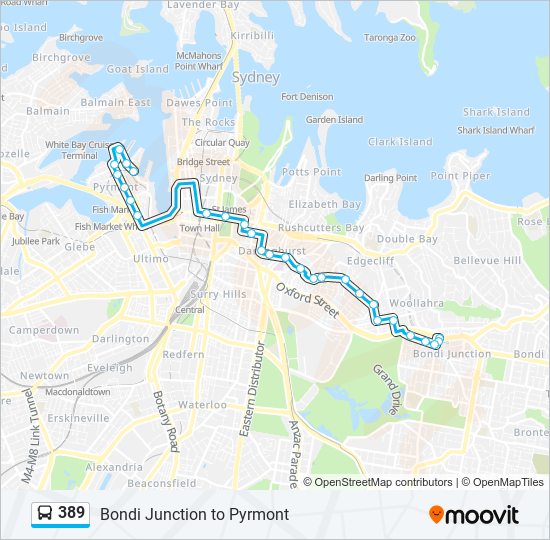 389 bus Line Map