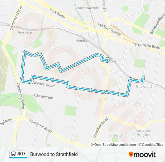 407 Bus Line Map