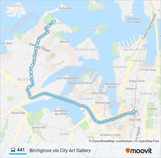 441 bus Line Map