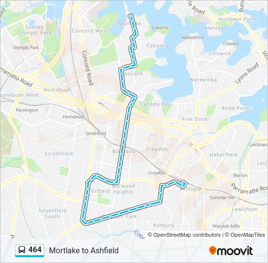 464 Bus Line Map