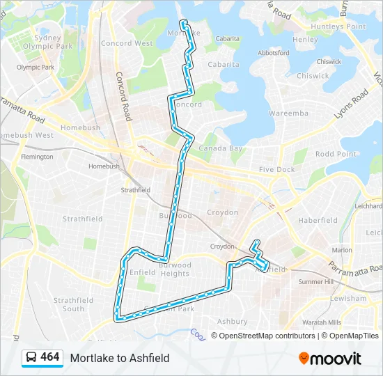 464 Bus Line Map
