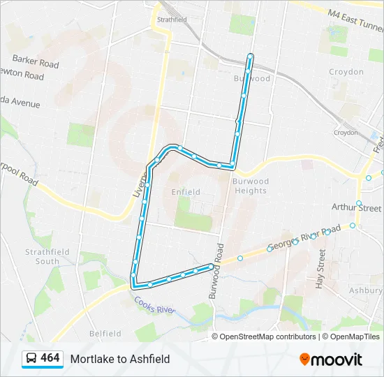 464 Bus Line Map