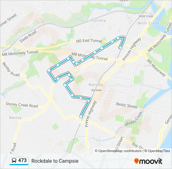 473 Bus Line Map