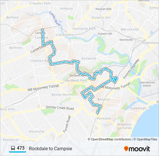 Mapa de 473 de autobús