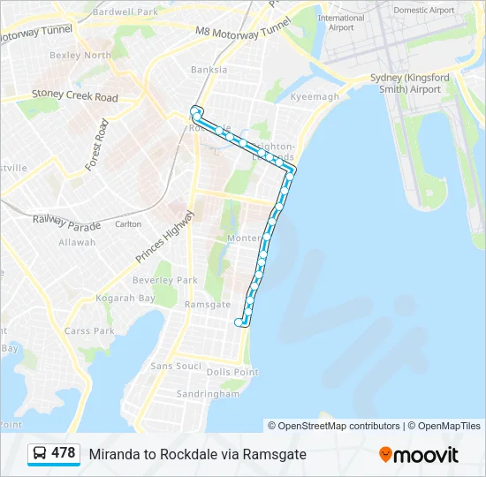 478 Bus Line Map