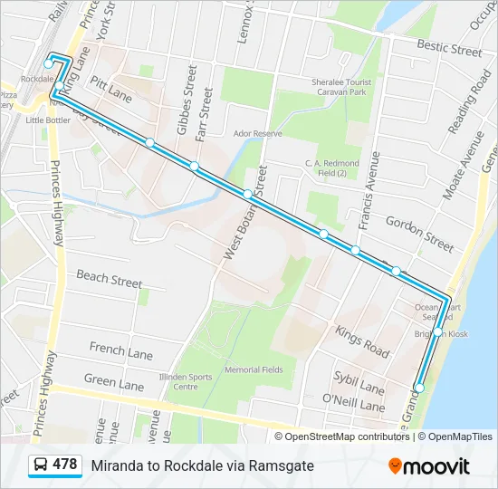 478 Bus Line Map
