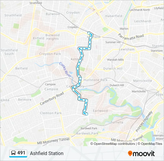 491 Bus Line Map