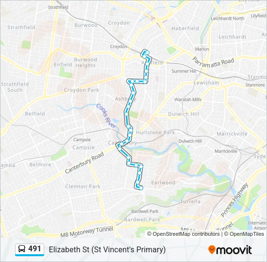 491 Bus Line Map