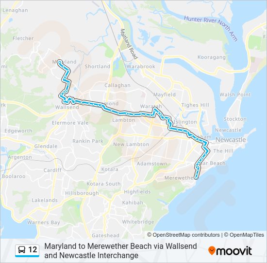 Mapa de 12 de autobús