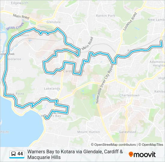 44 Bus Line Map