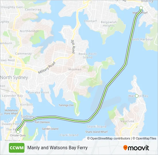 CCWM Ferry Line Map