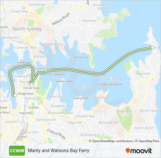 CCWM Ferry Line Map