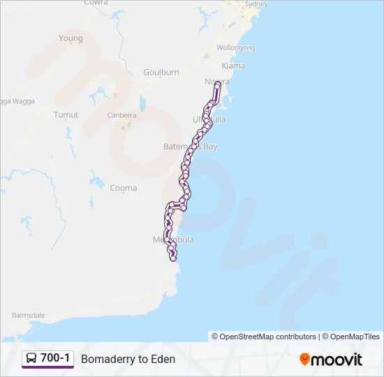 700-1 Bus Line Map