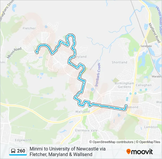 260 Bus Line Map