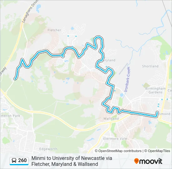 260 Bus Line Map