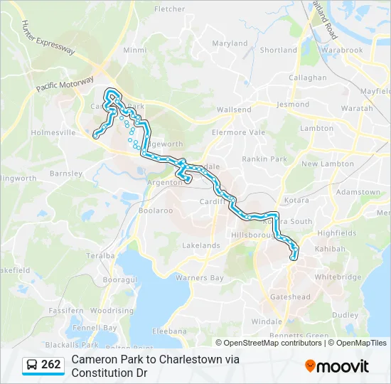 262 Bus Line Map