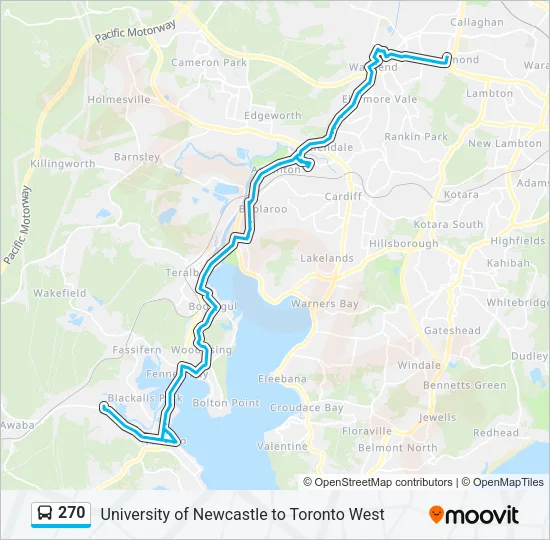 270 Bus Line Map