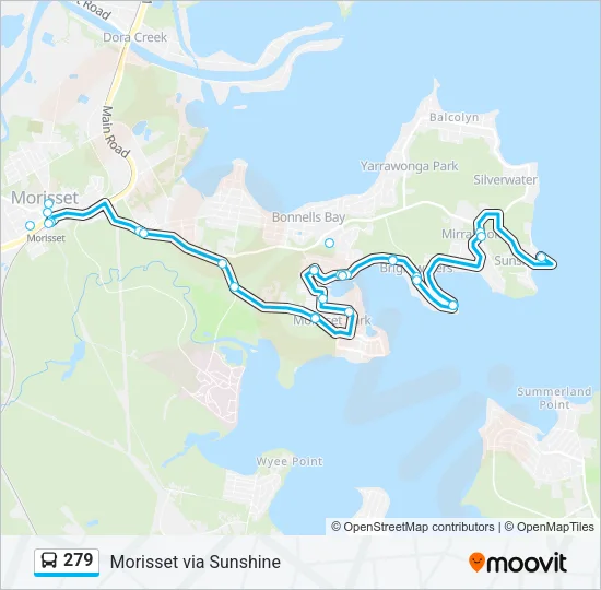 279 Bus Line Map