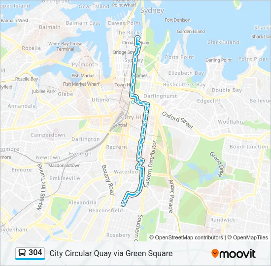 304 Bus Line Map