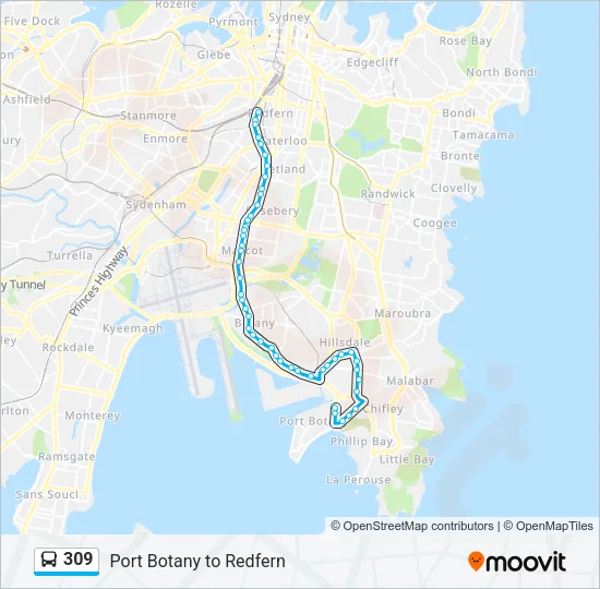 309 Bus Line Map