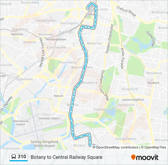 310 Bus Line Map