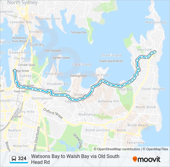 324 bus Line Map