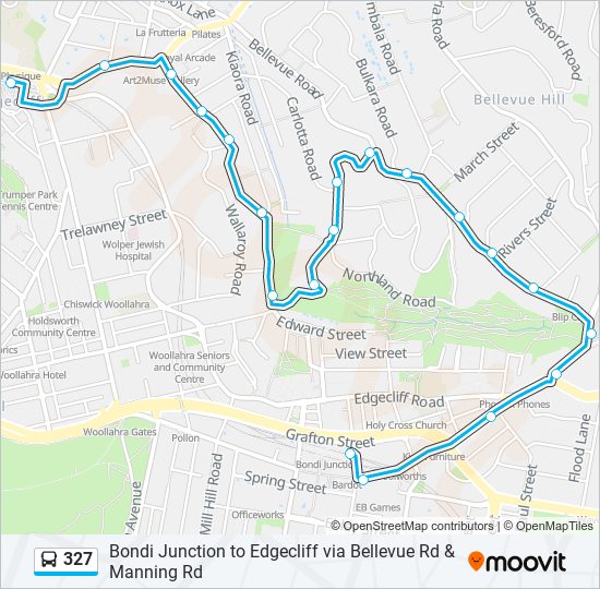 327 bus Line Map