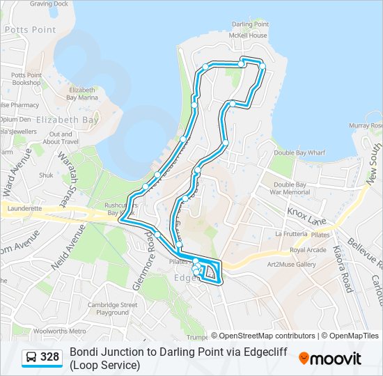 Mapa de 328 de autobús