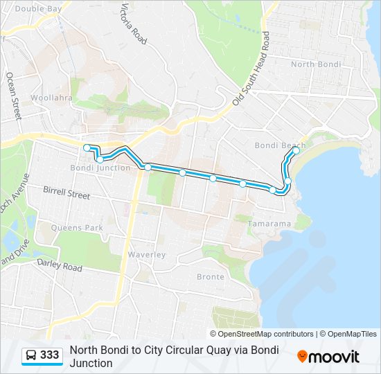 333 Route Schedules, Stops & Maps Bondi Jct. Interchange (Updated)