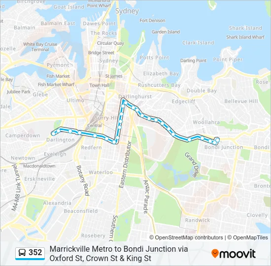 352 Bus Line Map