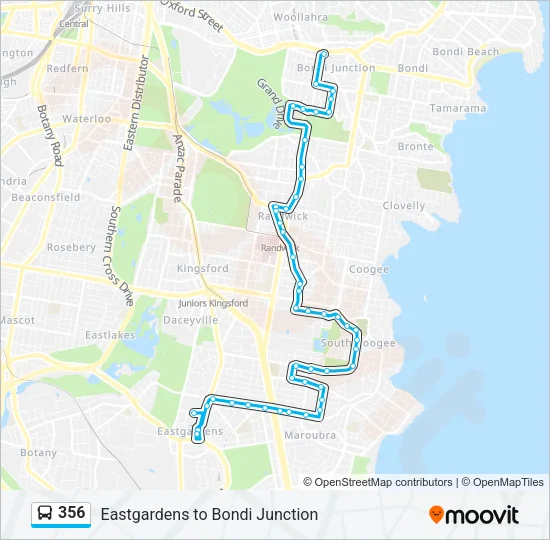 356 Bus Line Map