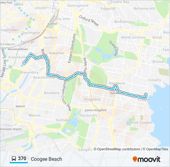 370 bus Line Map