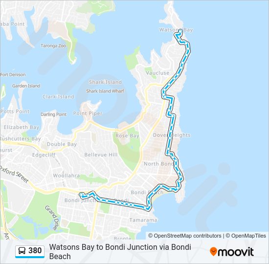 380 bus Line Map