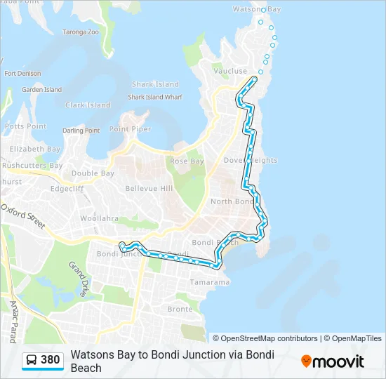 380 Bus Line Map