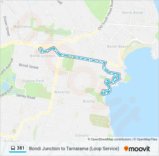 381 Bus Line Map