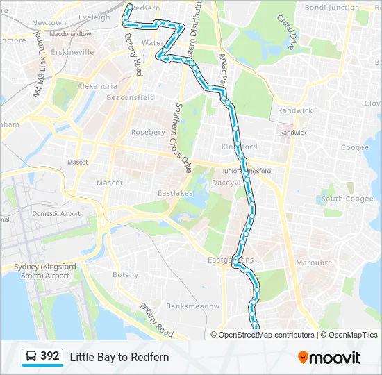 392 Bus Line Map