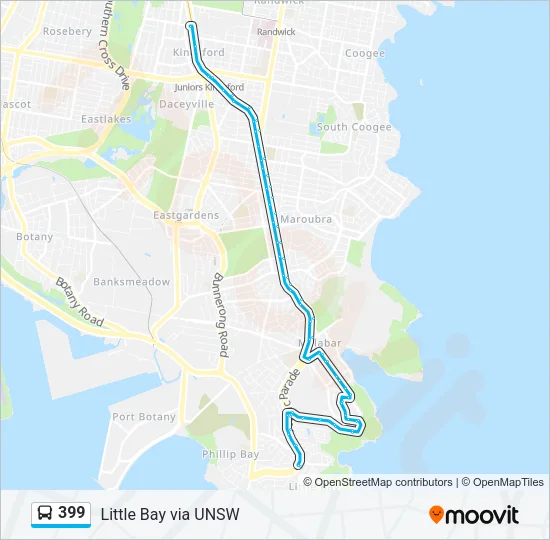 399 Bus Line Map