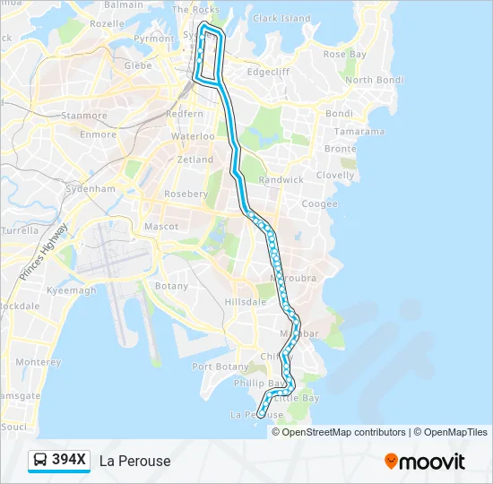 394X Bus Line Map