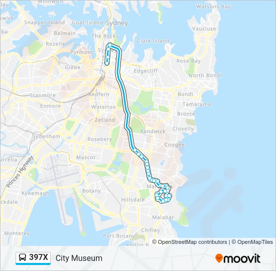397X Bus Line Map