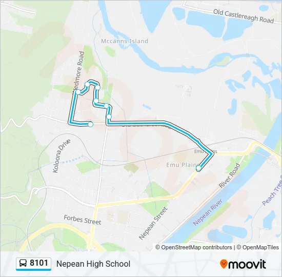 8101 Bus Line Map