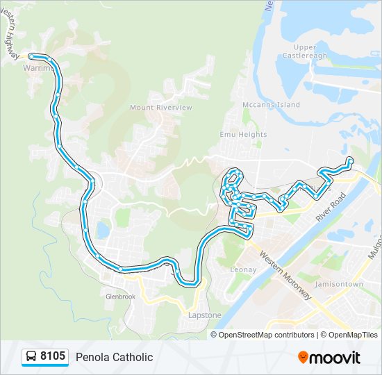 8105 bus Line Map