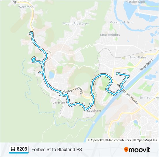 Mapa de 8203 de autobús