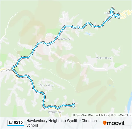8216 Bus Line Map